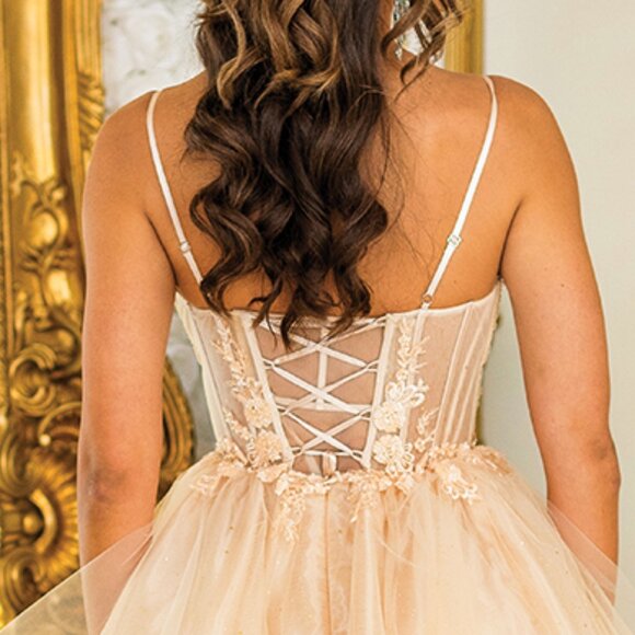 New Mini Sage Special Occasion Tulle Dress w/ Sequins Embellished Bodice DQ 3405 - Picture 5 of 9